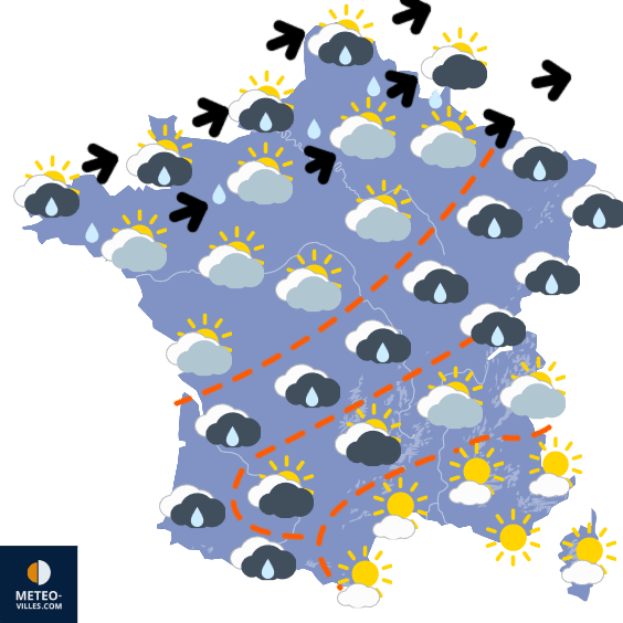 Carte de température France