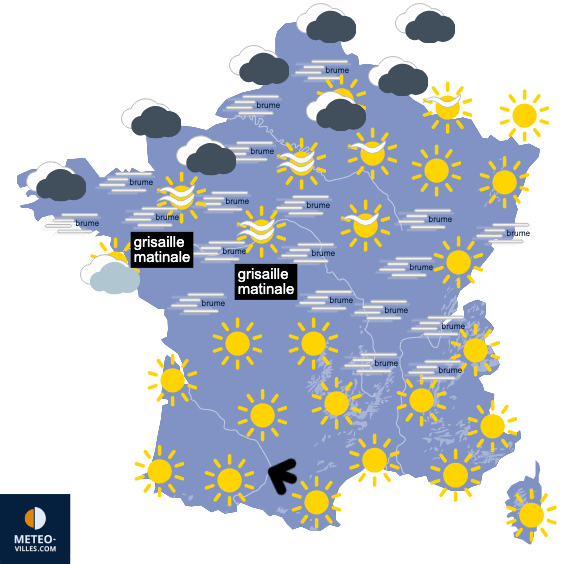 Carte de température France