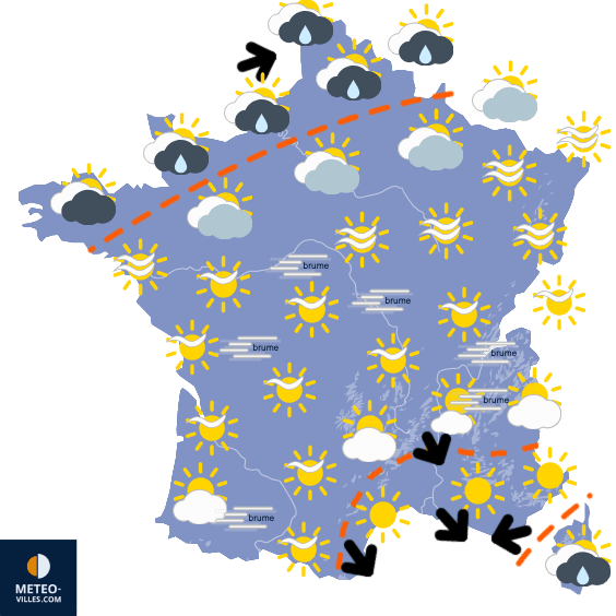 Carte de température France