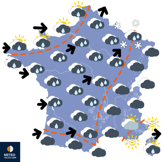 Carte de température France