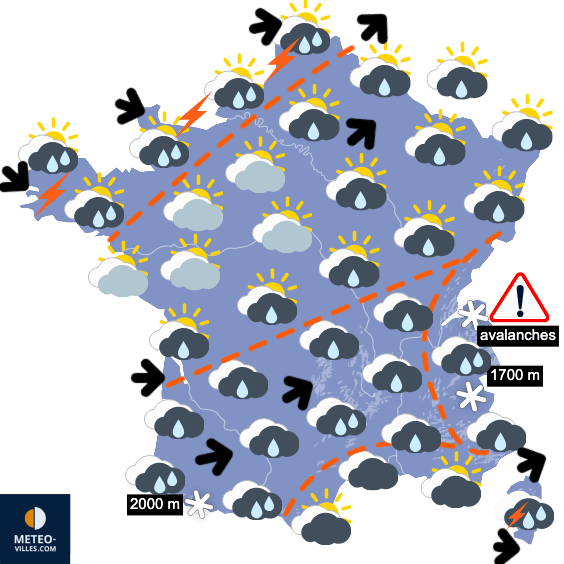 Carte de température France