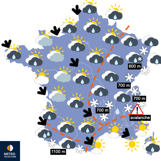 Carte de température France