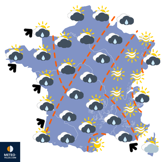 Carte de température France