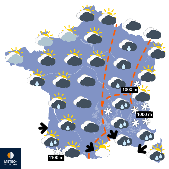 Carte de température France
