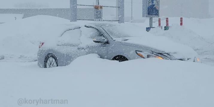 Image d'illustration pour Tempête de neige Stella après un hiver doux en Amérique du Nord