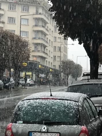 Image d'illustration pour Premières chutes de neige en plaine de la saison