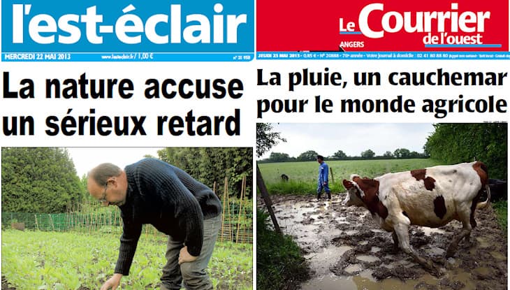 Image d'illustration pour Les cultures et les agriculteurs souffrent du mauvais temps